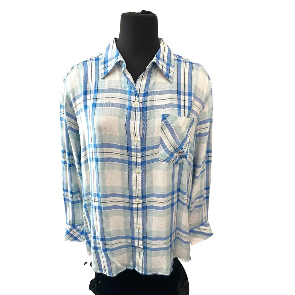 VINEYARD VINES | Blue Plaid Button Down Shirt Top NWT | Large - Picture 2 of 7